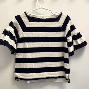 Crewcuts Navy and White Striped Tee